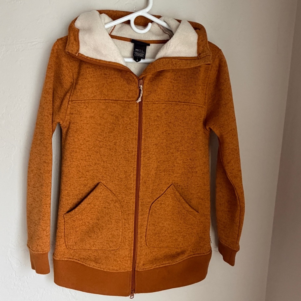 Burton Women's Minxy Fleece Hooded Jacket in Burnt Orange‎ Size XS